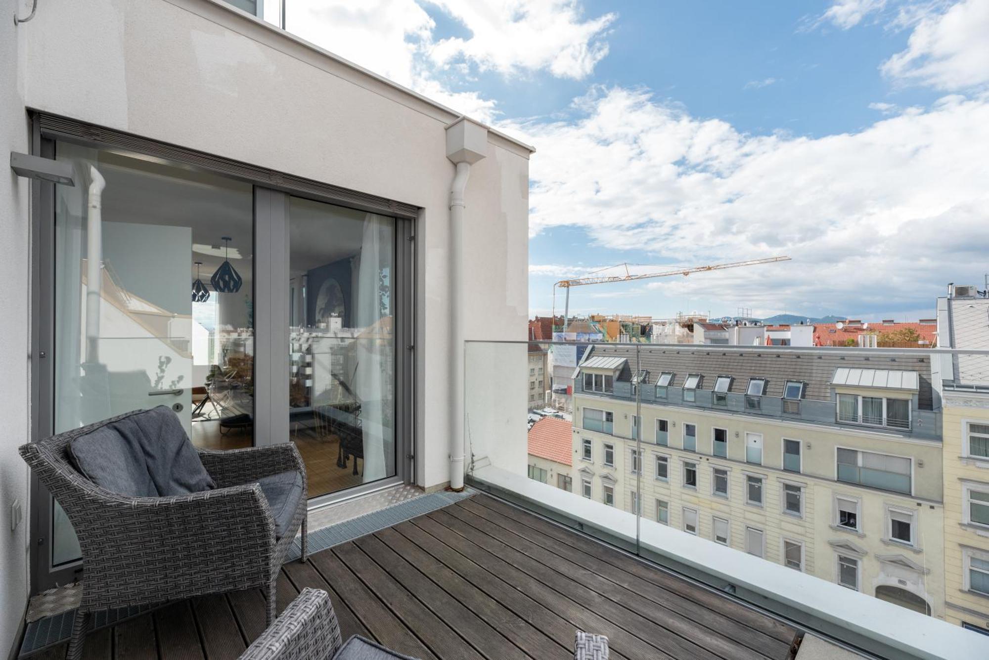 Apartment Mit Traumhafter Dachterrasse & Weitblick Vienna Exterior photo